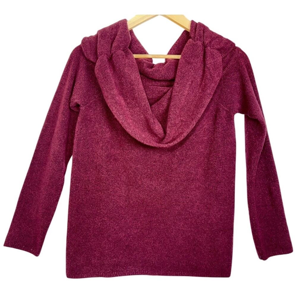 Abercrombie & Fitch Burgundy Red Cowl Neck Long Sleeve Sweater Top Womens Size M